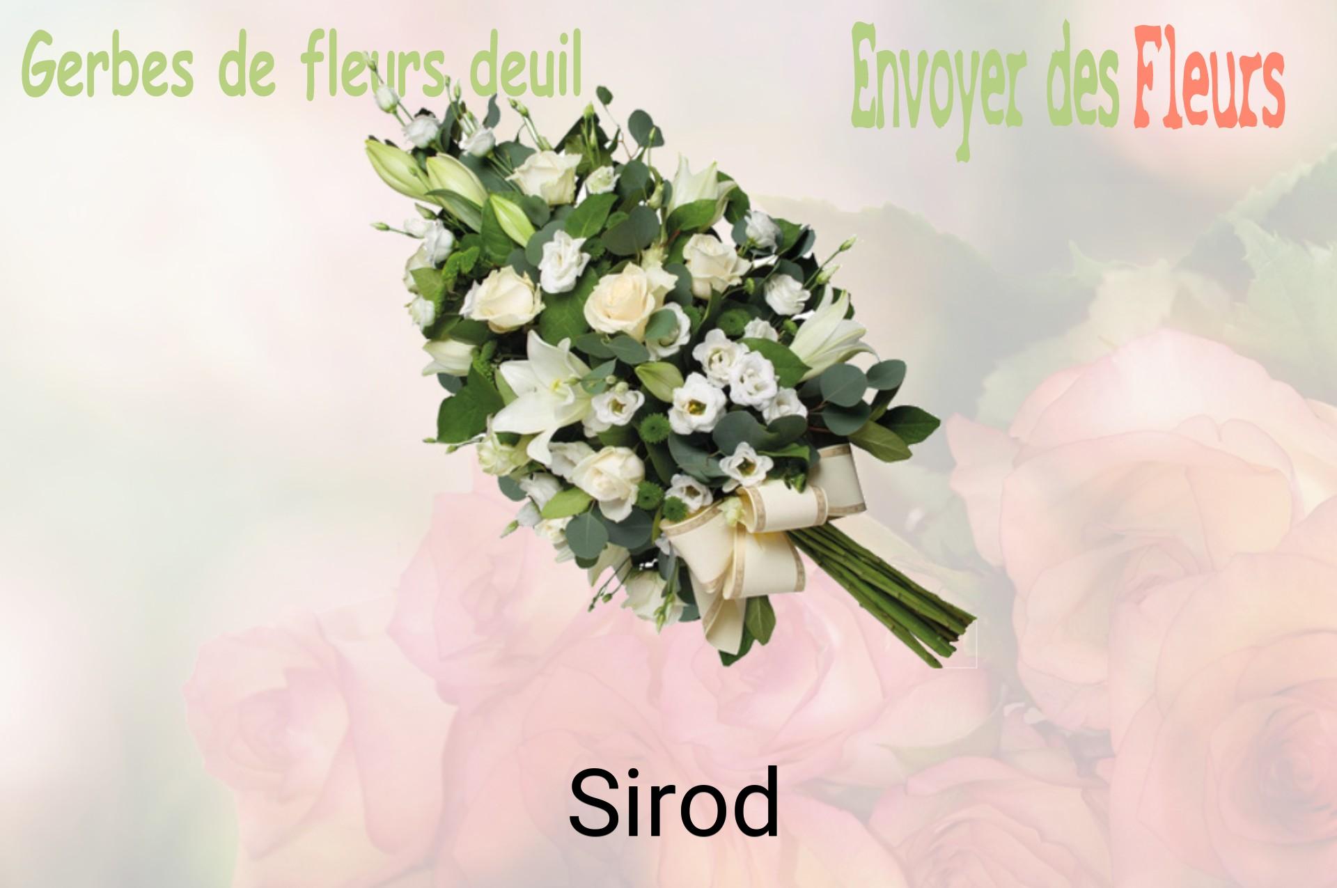 Gerbe de fleurs de deuil livrée à Sirod